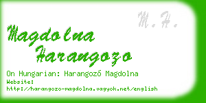 magdolna harangozo business card